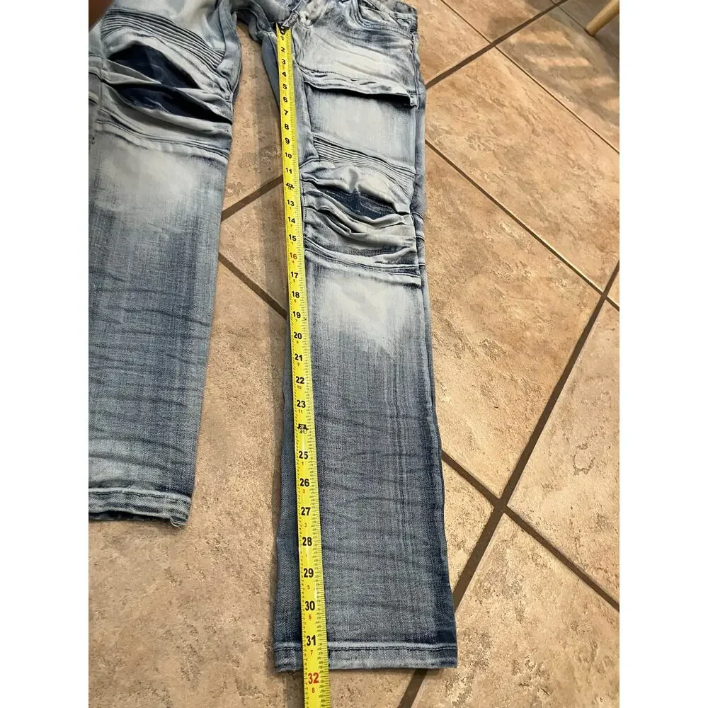 Smoke Rise Jeans Streetwear Grunge 30x32 Mens' Teen Distressed‎ Skater Moto